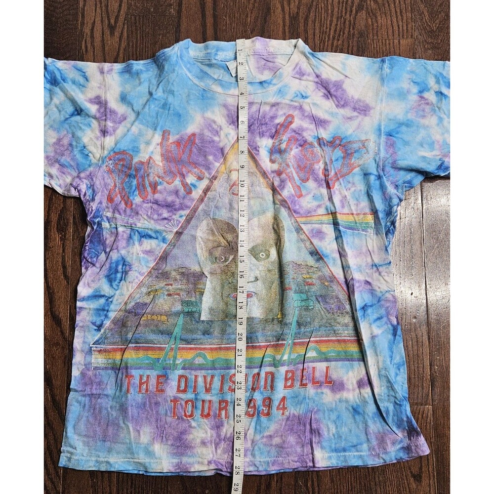 Vintage 1994 Pink Floyd The Division Bell Tour Tie Dye Band Tee Shirt Sz XL - Picture 8 of 14